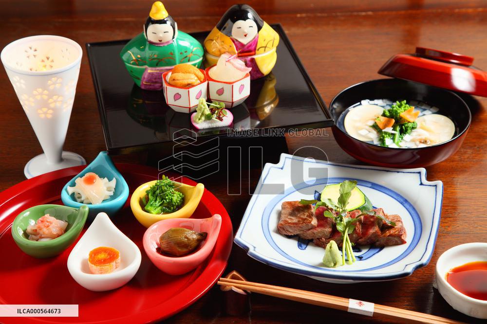 Dolls' Festival dishes