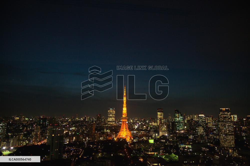 Night view of Tokyo Tower