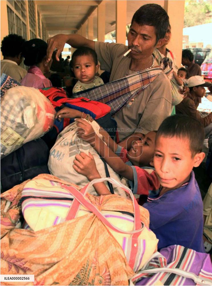 Worried E. Timor residents shelter at school