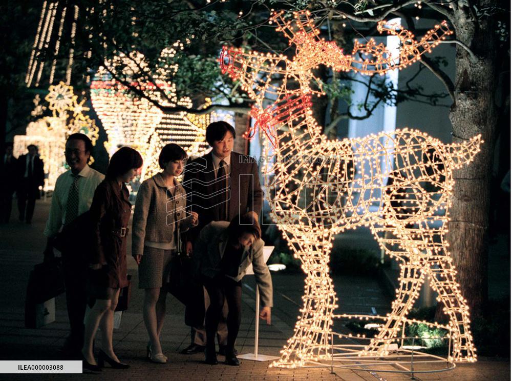 Christmas decorations out already in Tokyo