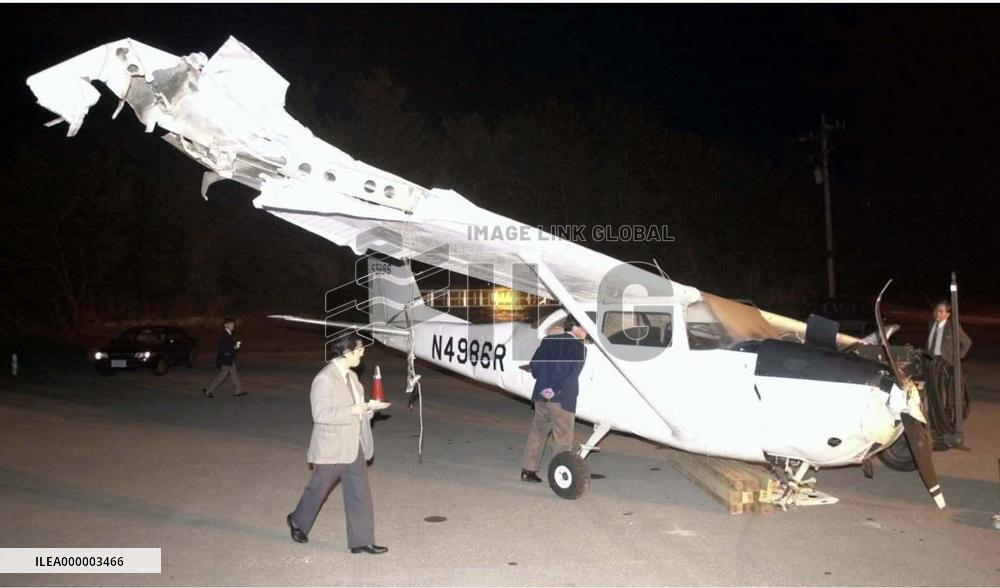 Light plane makes forced landing near U.S. powder dump