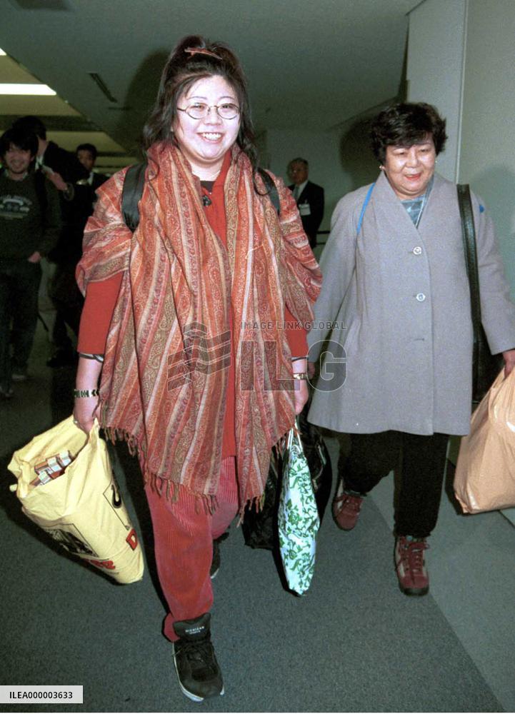 Japanese freed from hijacked Indian airliner arrives in Narita