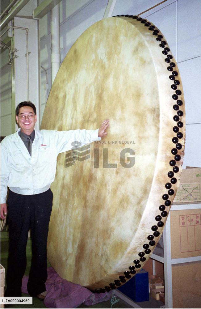 Aluminum 'taiko' drum may be listed as world's largest