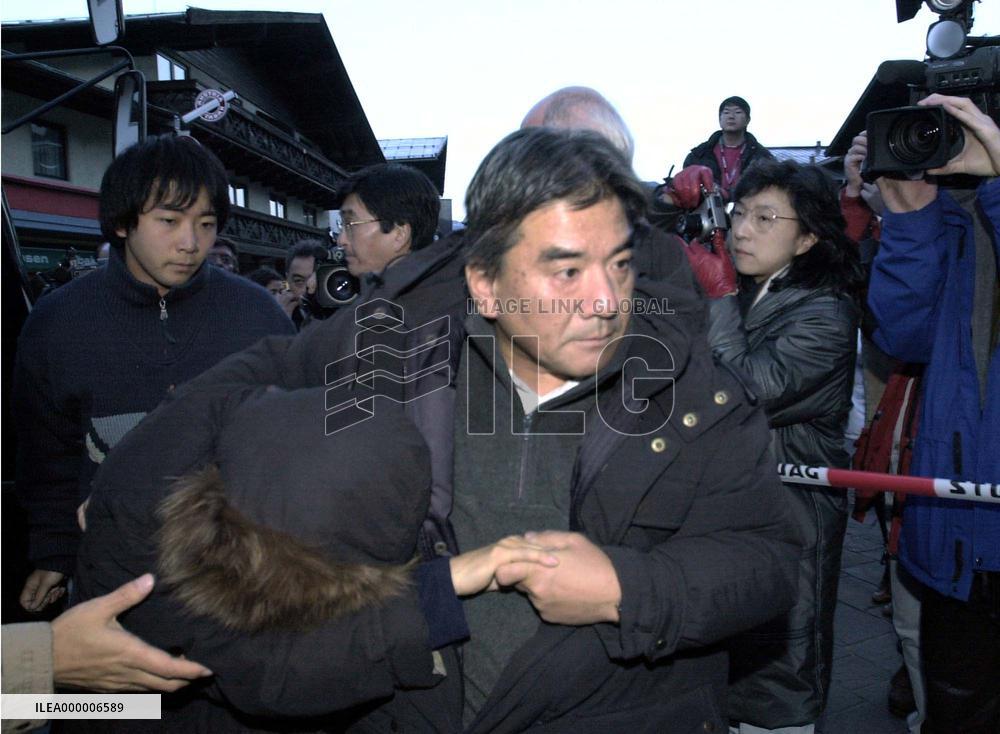 Families of Japanese train-fire victims arrive in Austria