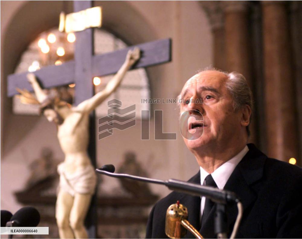 Austrian President Klestil speaks at memorial service