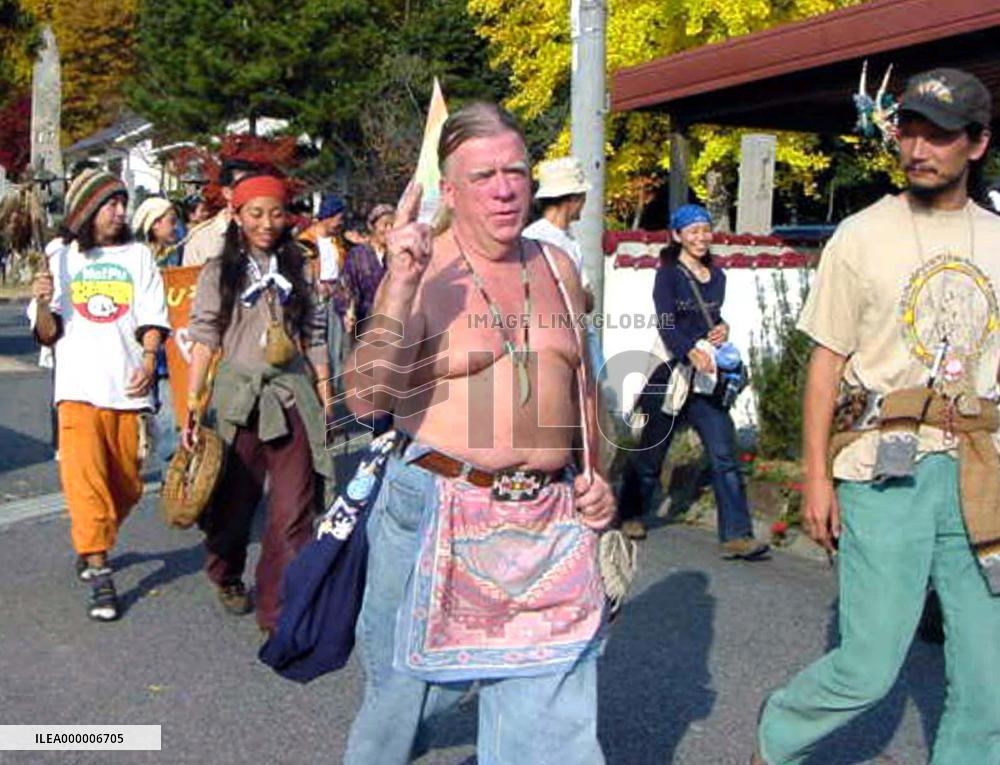 Native American joins walk for peace to Hiroshima