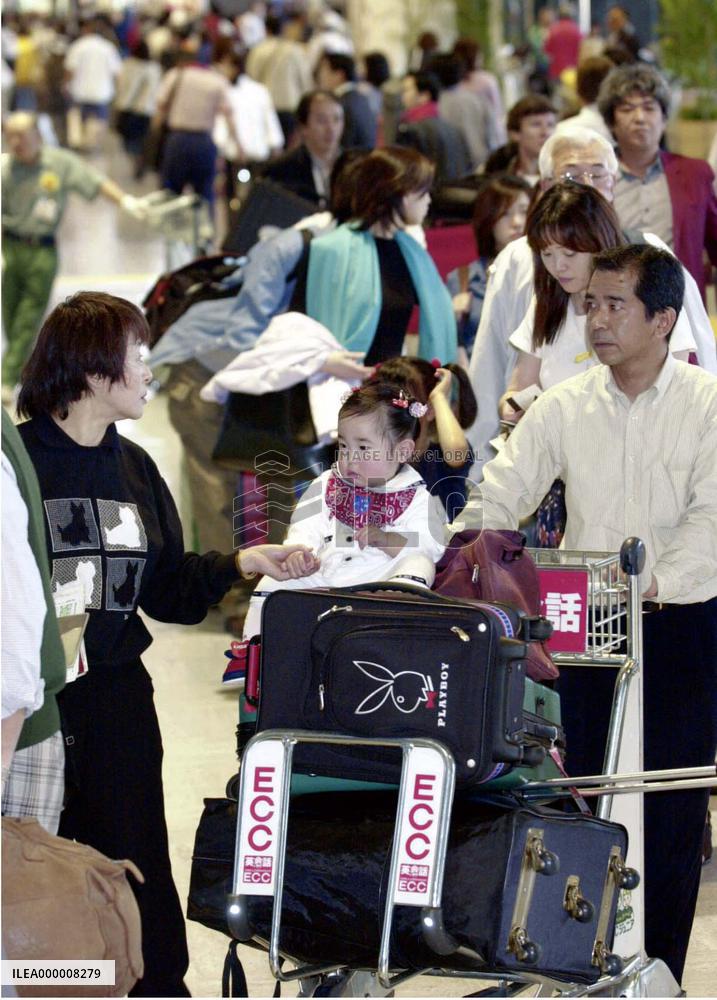 Airports jammed with holidaymakers