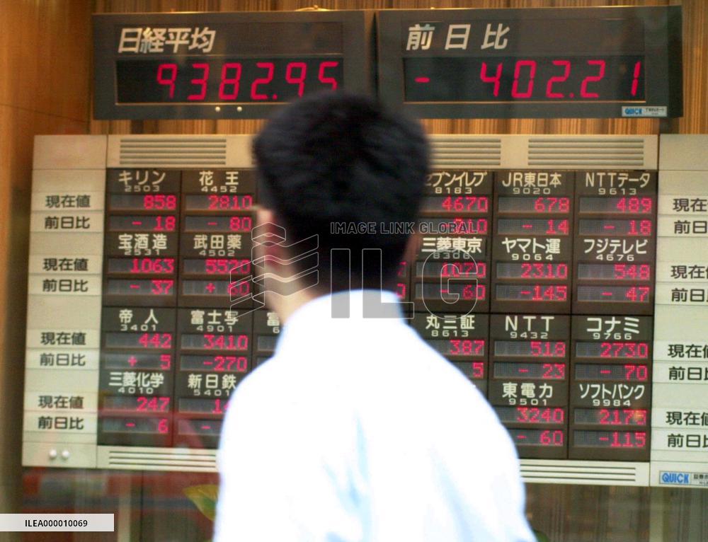 Nikkei hits new 18-year low in morning trading