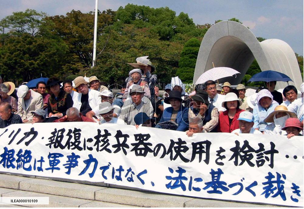 Hiroshima groups urge U.S. to seek justice not war