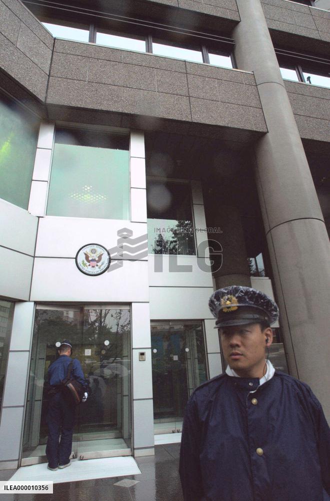 Powder covered mail sent to U.S. Consulate General in Osaka