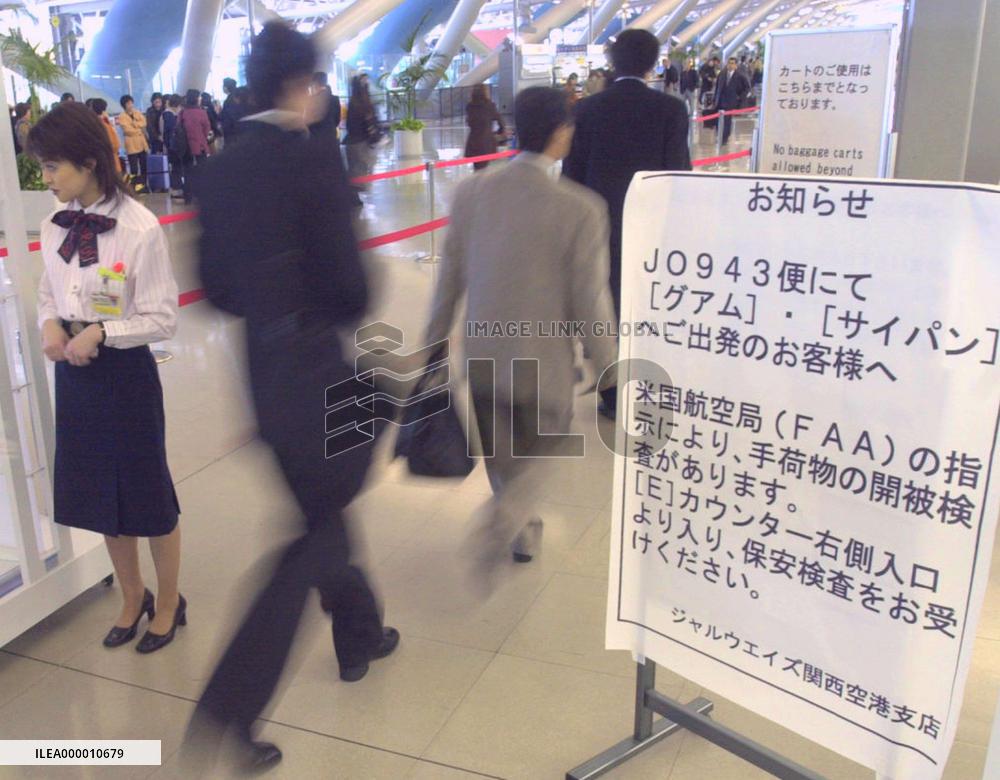 Safety checks stepped up at Kansai airport
