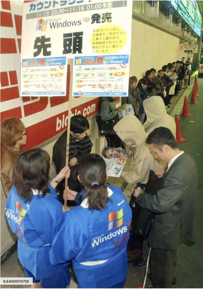 (1)Microsoft starts selling Windows XP operating system in Japan