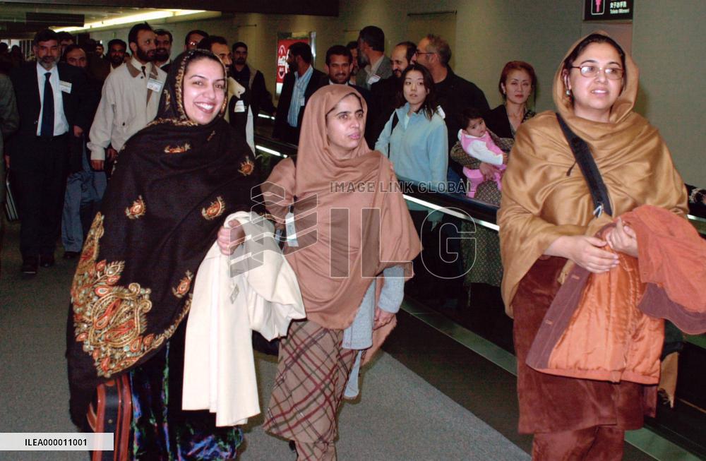 Afghan NGO members arrive in Japan for rehabilitation forum