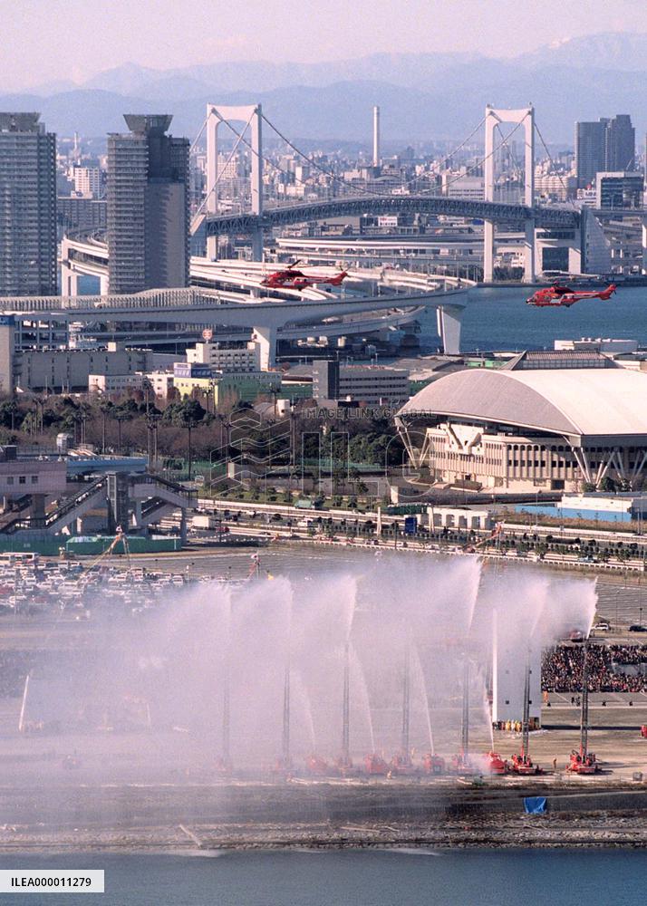 New Year parade of fire brigades