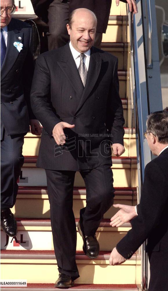 Ivanov arrives in Japan, 1st leg of Asian tour