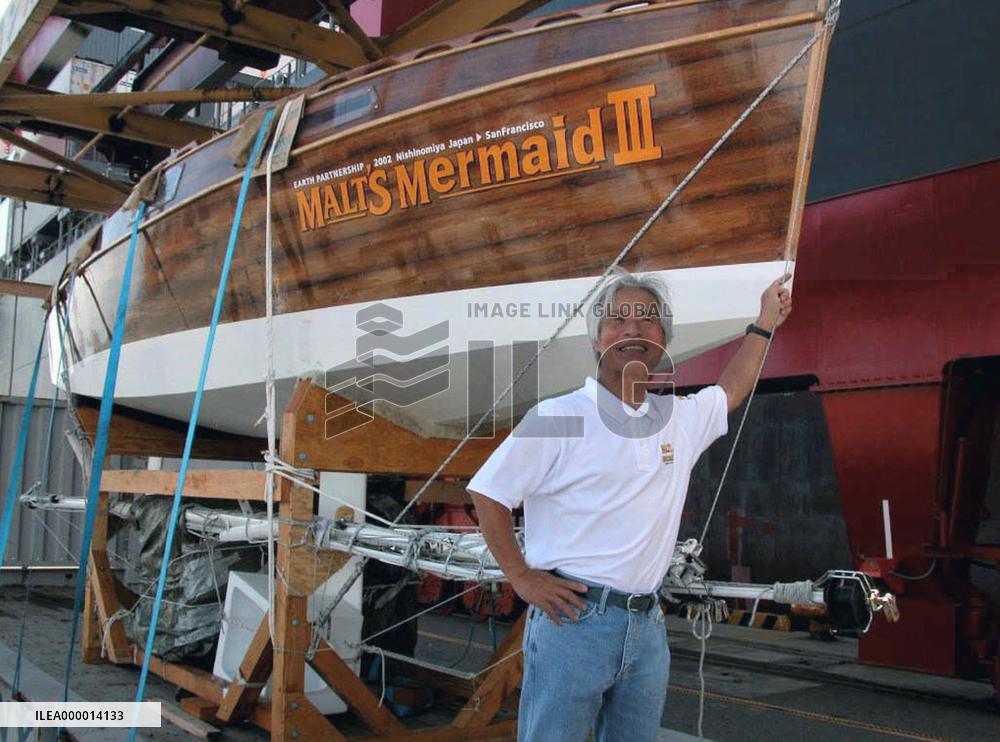 Solo trans-Pacific sailor Horie's yacht returns to Japan