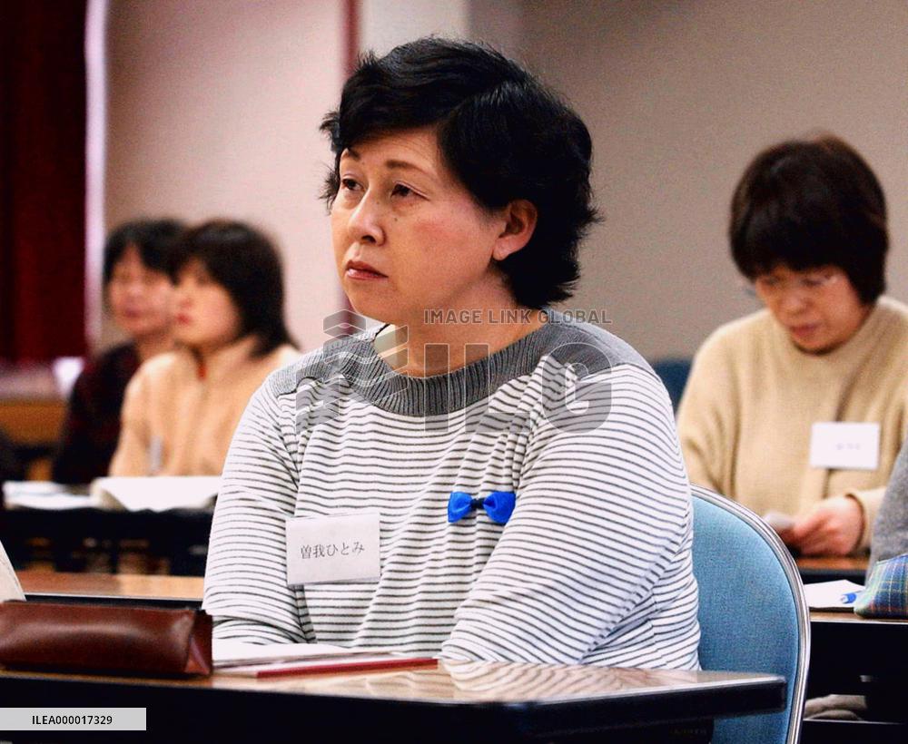 Soga attends nursing retraining classes