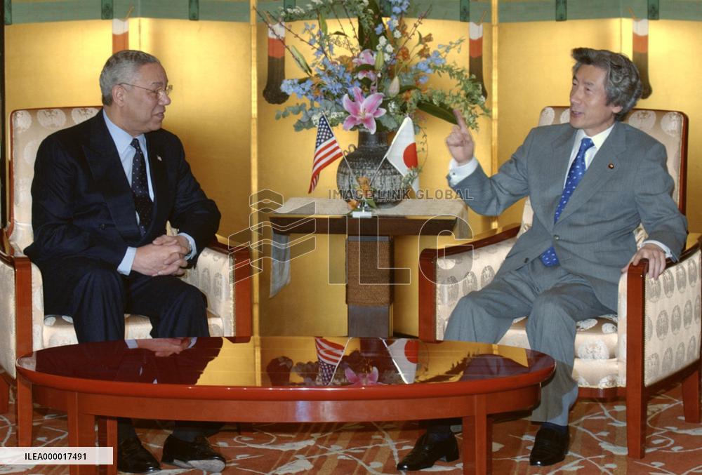 (2)Powell talks with Koizumi on N. Korea, Iraq