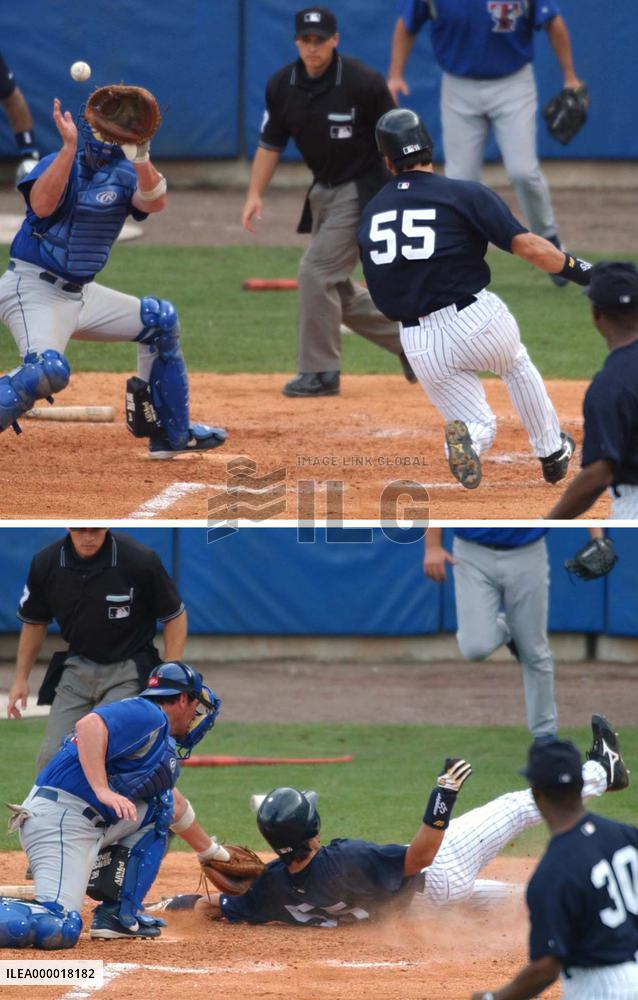 Matsui safe at home base