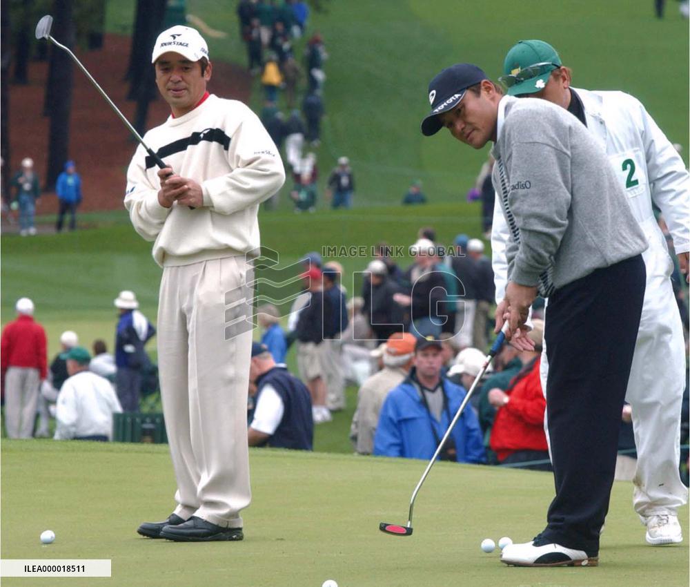 (2)Masters players in practice round