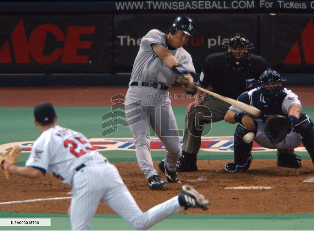 Yankees' Matsui goes 1-for-4 with 1 RBI against Twins