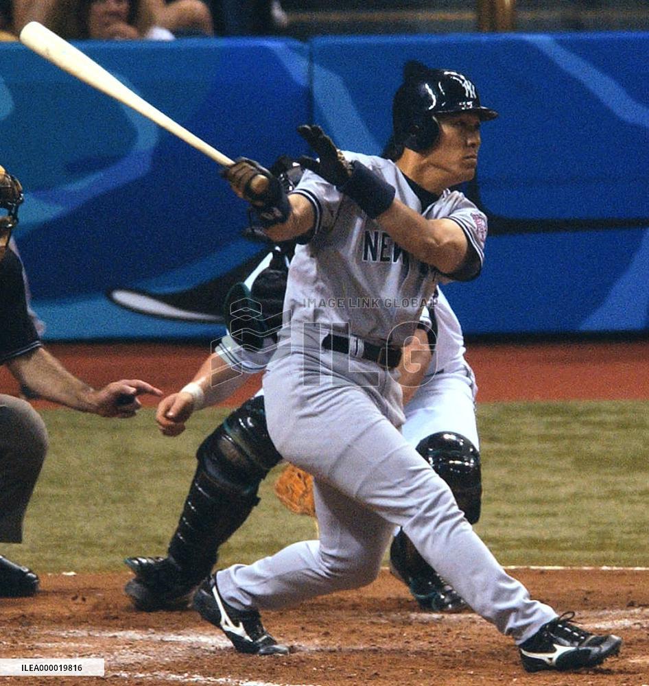 Yankees' Matsui goes 1-for-3 against Devil Rays