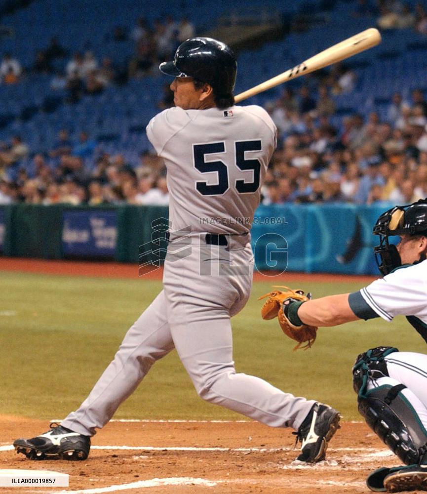 Yankees' Matsui goes 2-for-3 with 3 RBIs against Devil Rays