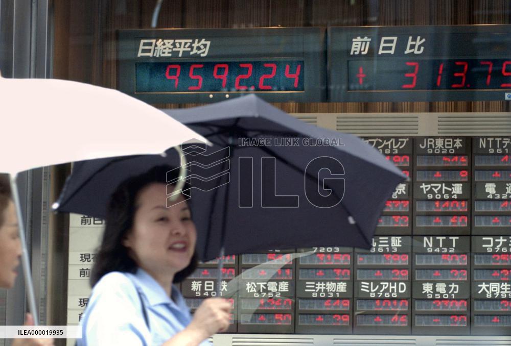 Nikkei ends at 9-month high on hopes of Japanese recovery