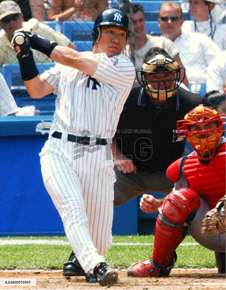 Matsui goes 3-for-4 but Yankees trounced by Red Sox 10-2