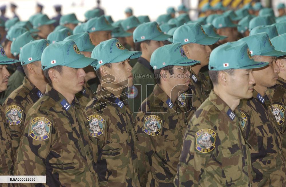 (4)ASDF holds send-off ceremony for advance team to Iraq