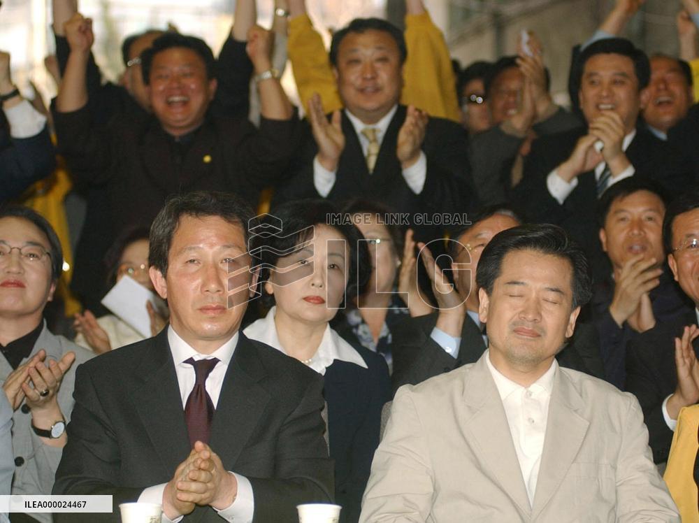 (2)Vote counting of S. Korea's parliamentary election
