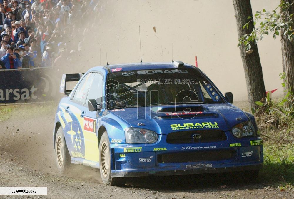 (1)Norway's Petter Solberg wins Rally Japan