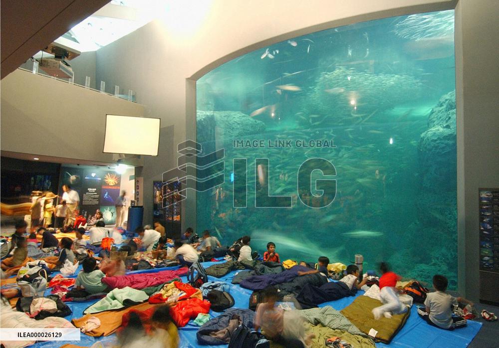 Staying overnight at Enoshima Aquarium