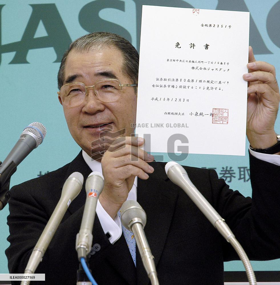 Jasdaq licensed to operate securities market