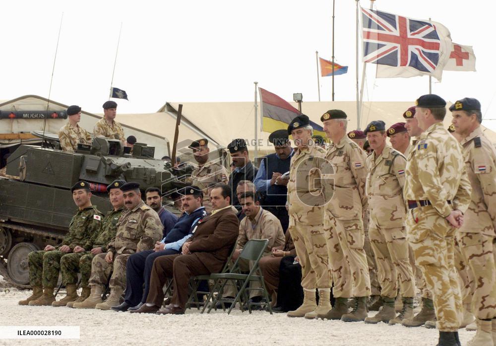 Ceremony held to hand over security duties to Britain