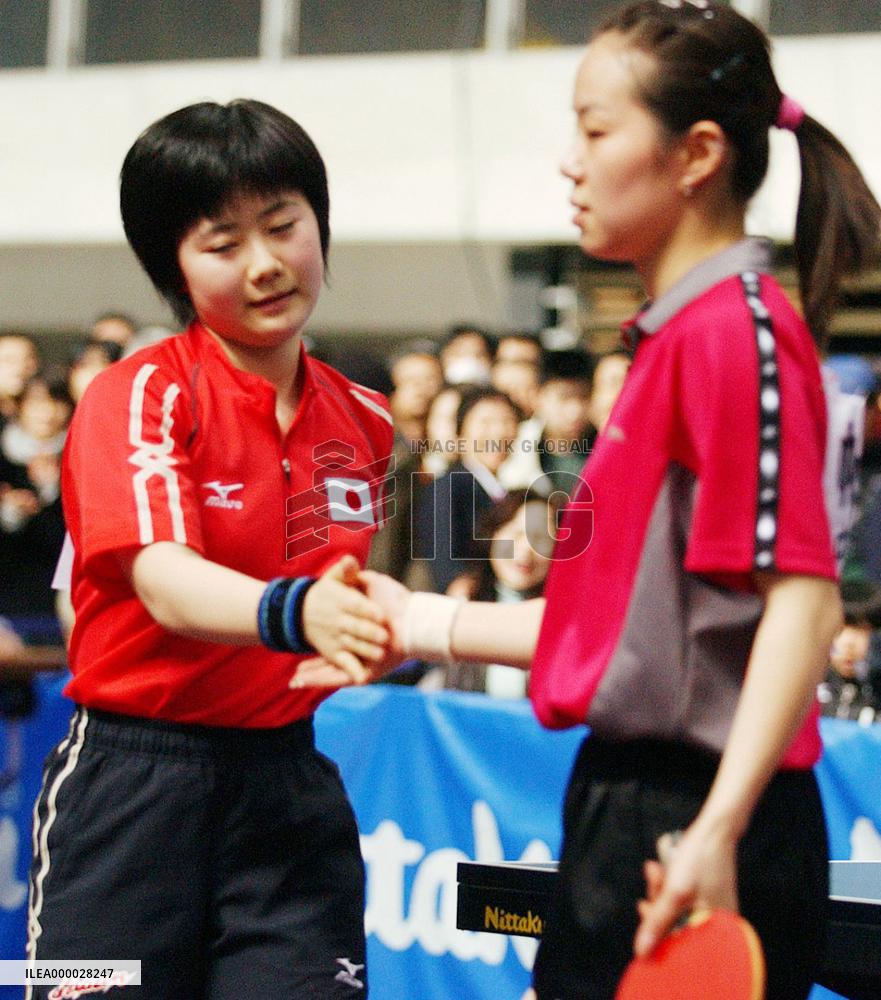 Japan's Fukuhara beaten in table tennis Asian Cup final