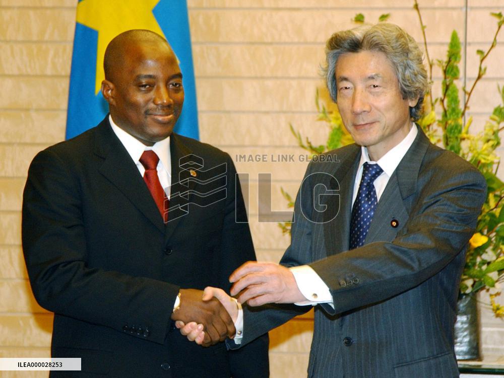 Congolese president meets with Koizumi