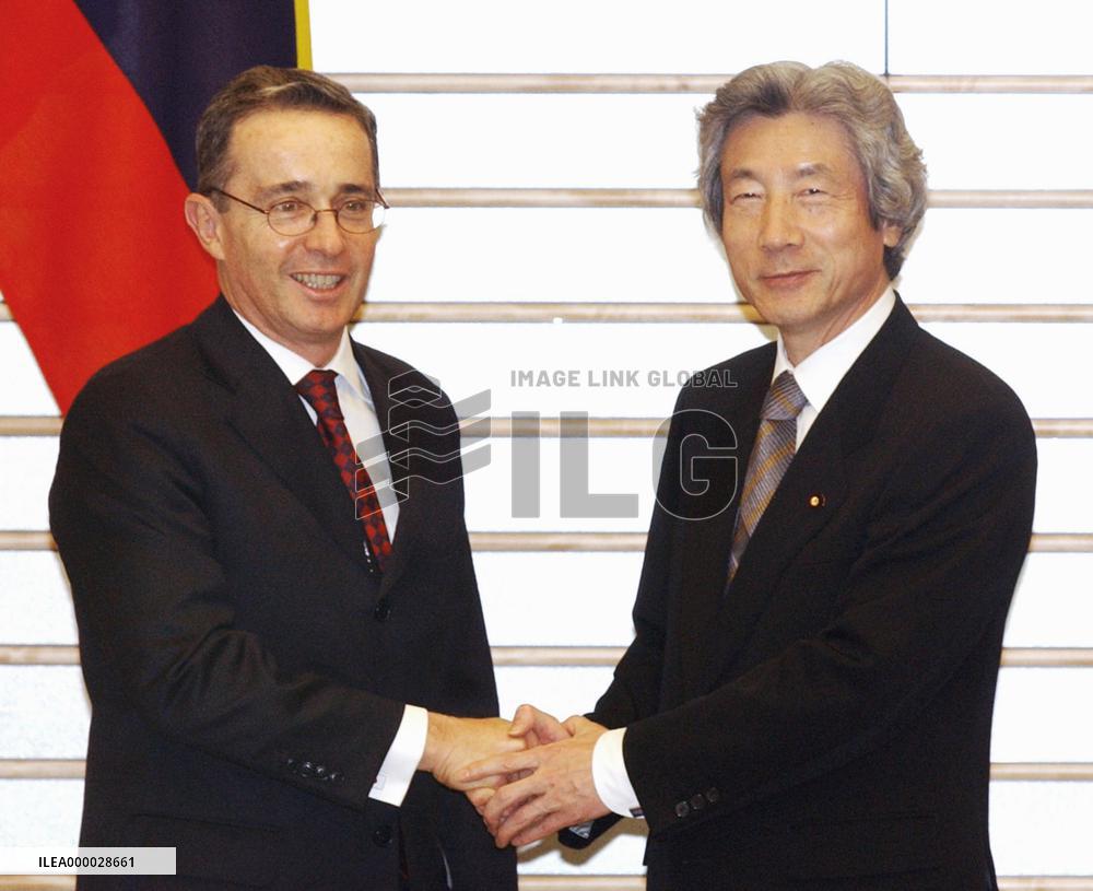 Columbian Pres. Uribe meets Koizumi