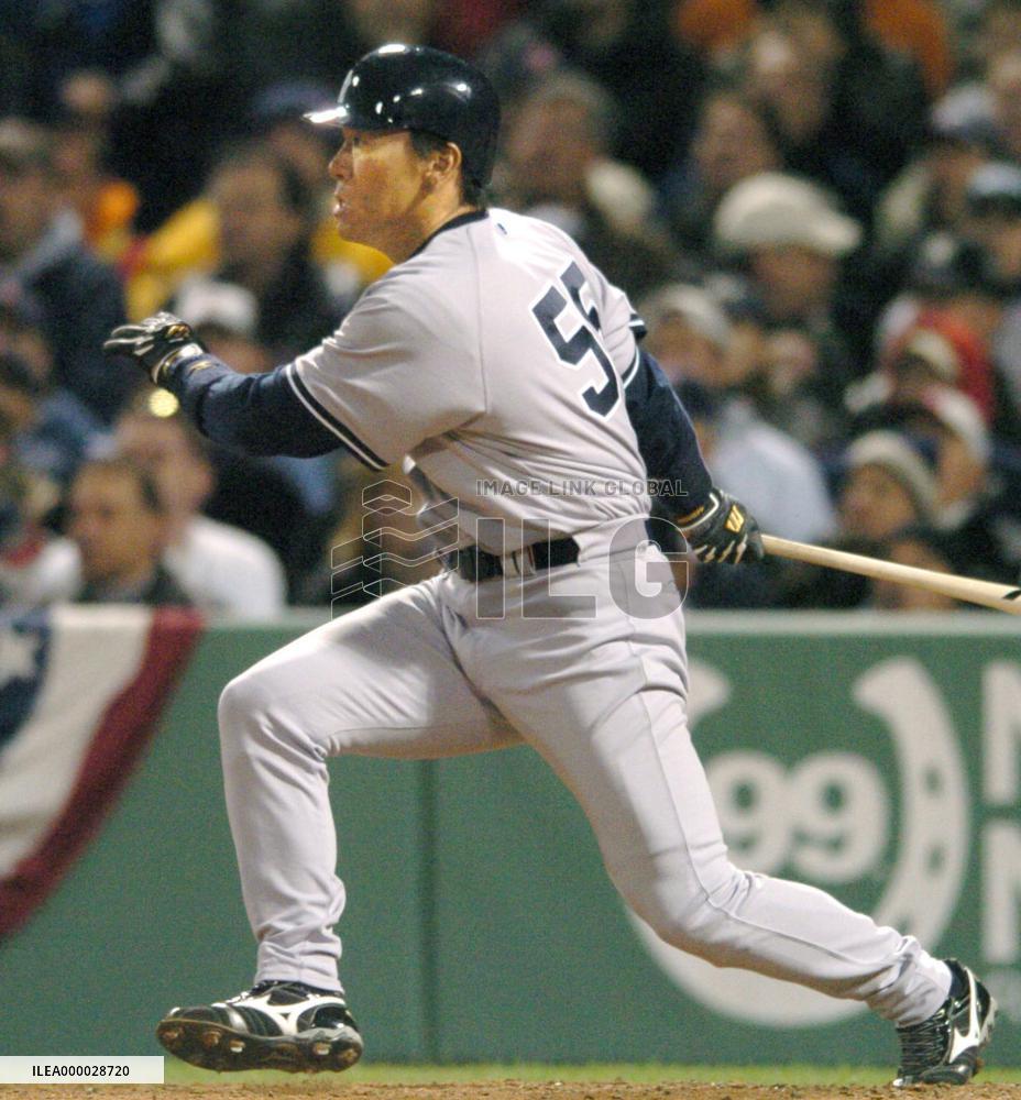 Yankees' Matsui goes 3-for-4 with 3 RBIs against Red Sox