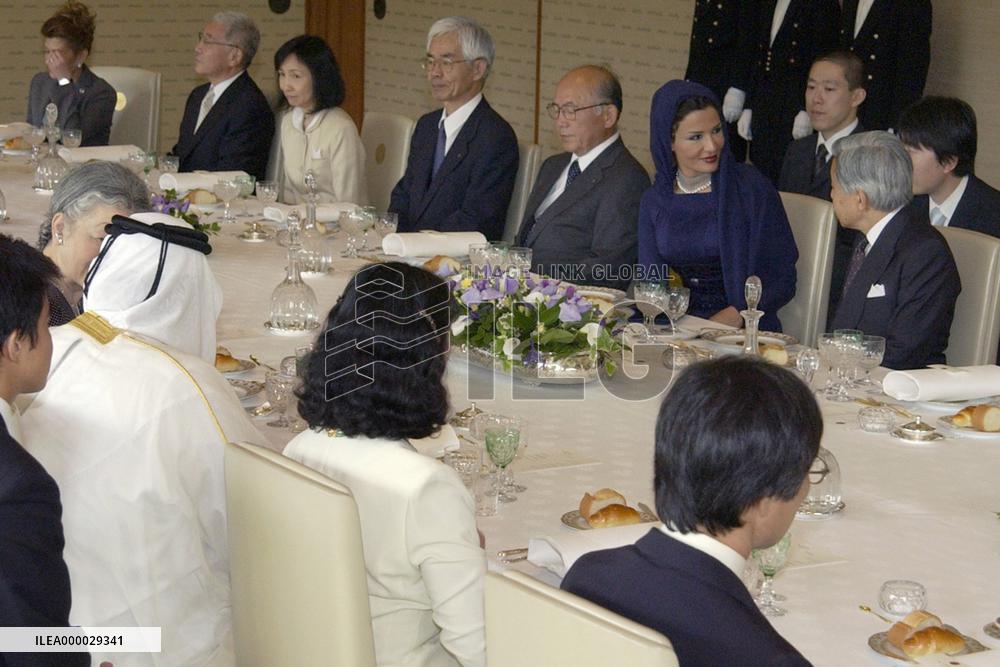 (2)Emperor hosts luncheon for Qatari emir