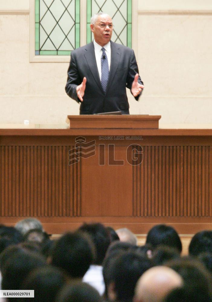 Powell delivers lecture at Kwansei Gakuin Univ.