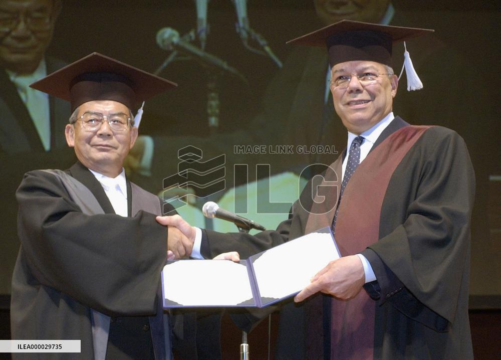 Powell receives honorary doctorate