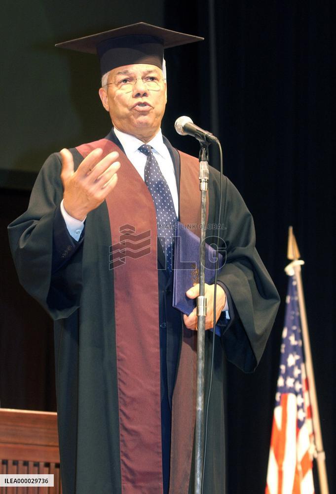 Powell receives honorary doctorate
