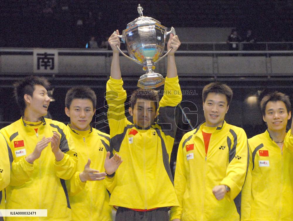 China wins 2nd straight Thomas Cup title