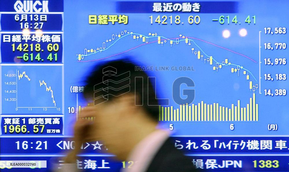 Nikkei plummets with biggest loss since Sept. 2001 terror attack