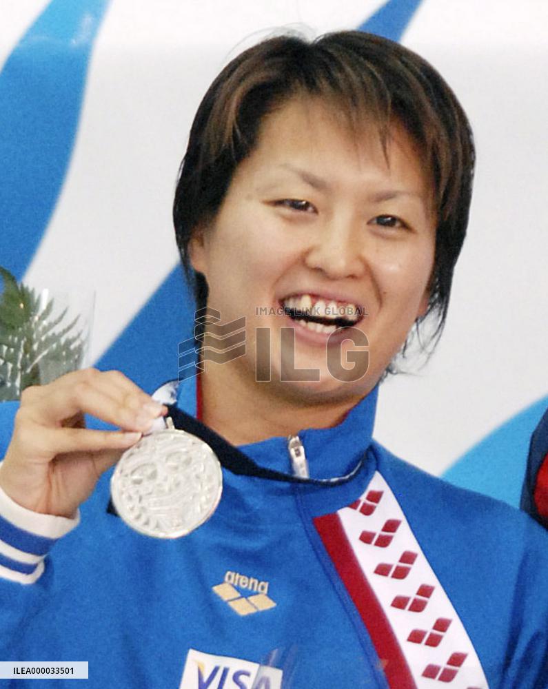 Shibata wins silver in women's 800m freestyle