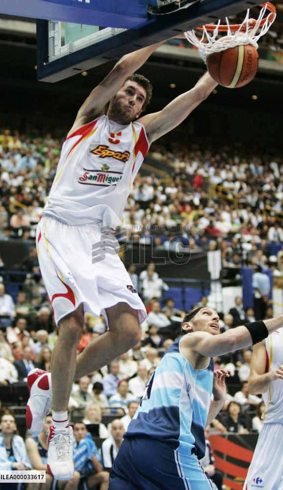 Spain beats Argentine 75-74 at World Basketball Championships