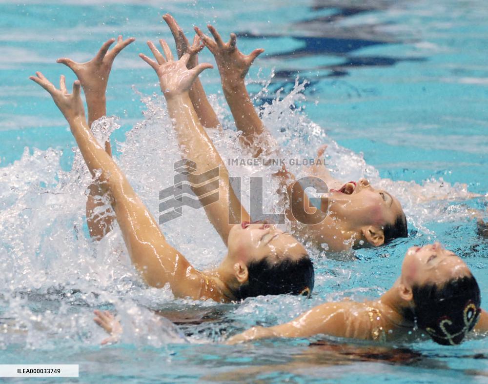 Japan finishes second in FINA synchronized swimming events