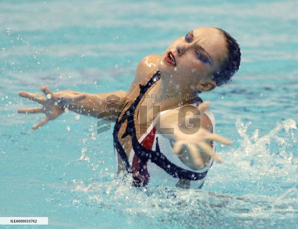 Russia's Ischenko wins solo title at synchronized swimming