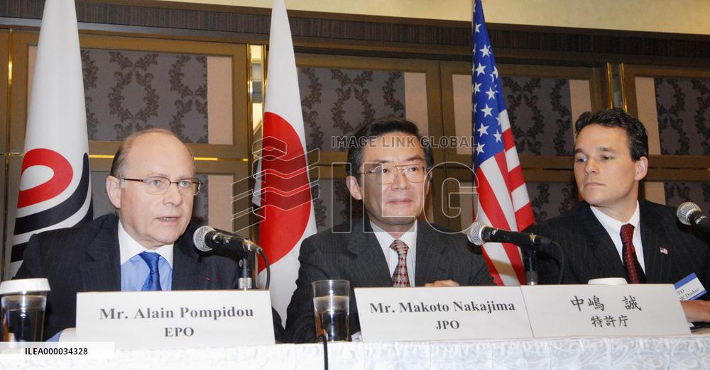 Japan, U.S., Europe to study mutual patent approval system